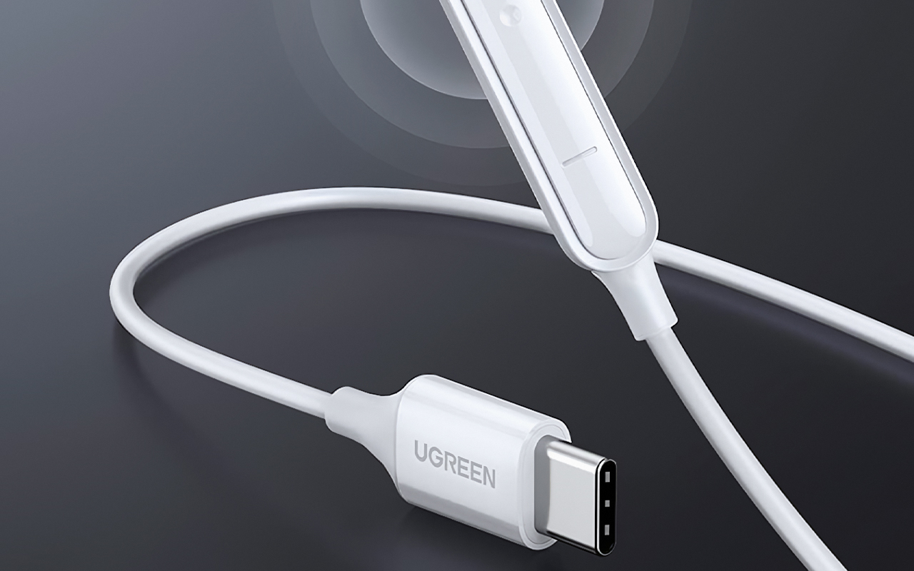 Проводные наушники Ugreen (USB-C) (EP101) — Качественный звук без задержек