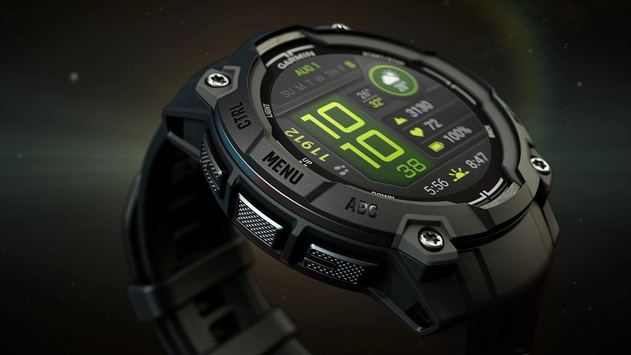 Спортивные часы Garmin Instinct 3, 50 мм, Solar, силиконовый ремешок угольного цвета — Яркость, которая не подводит