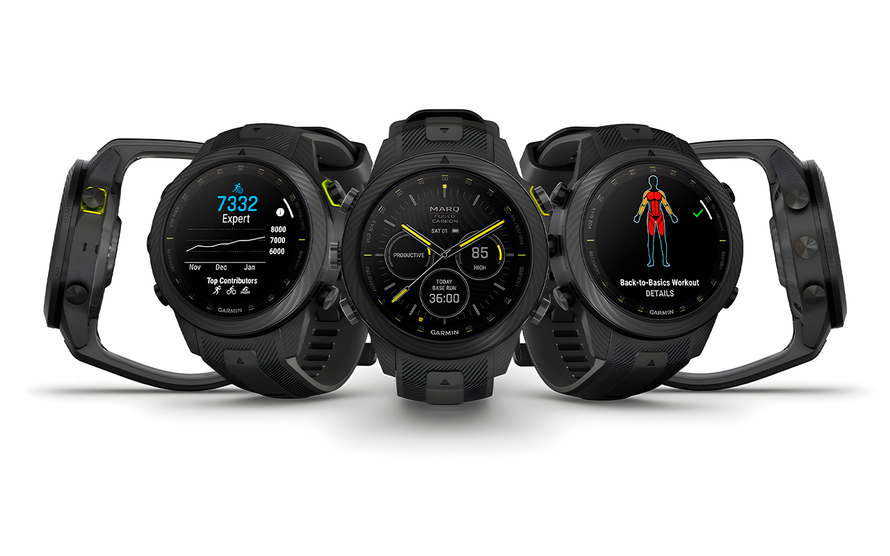 Спортивные часы Garmin MARQ Athlete (Gen 2) Carbon Edition, чёрный силиконовый ремешок — Анимированные тренировки на экране часов