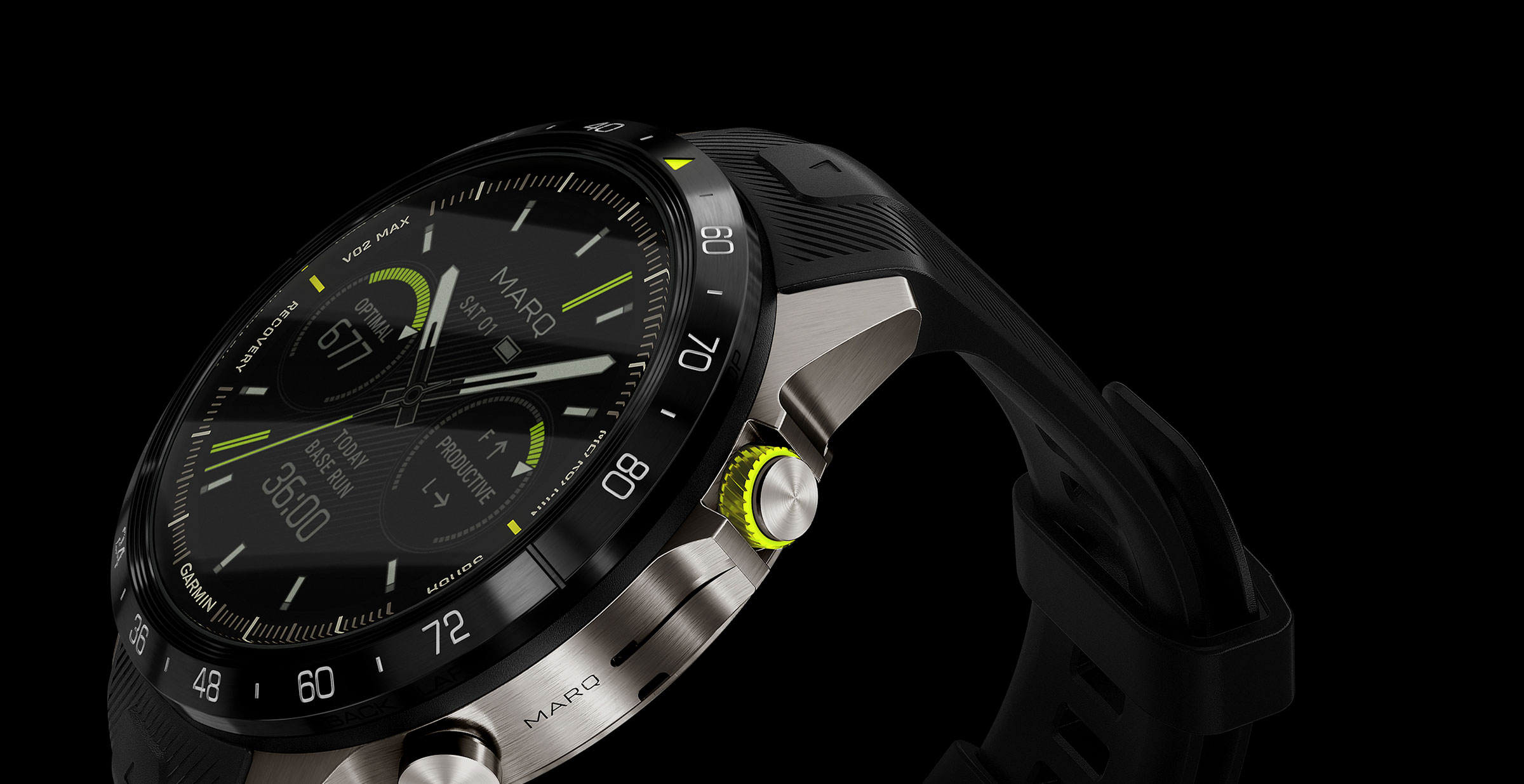 Спортивные часы Garmin MARQ Athlete (Gen 2), чёрный силиконовый ремешок — Современные решения