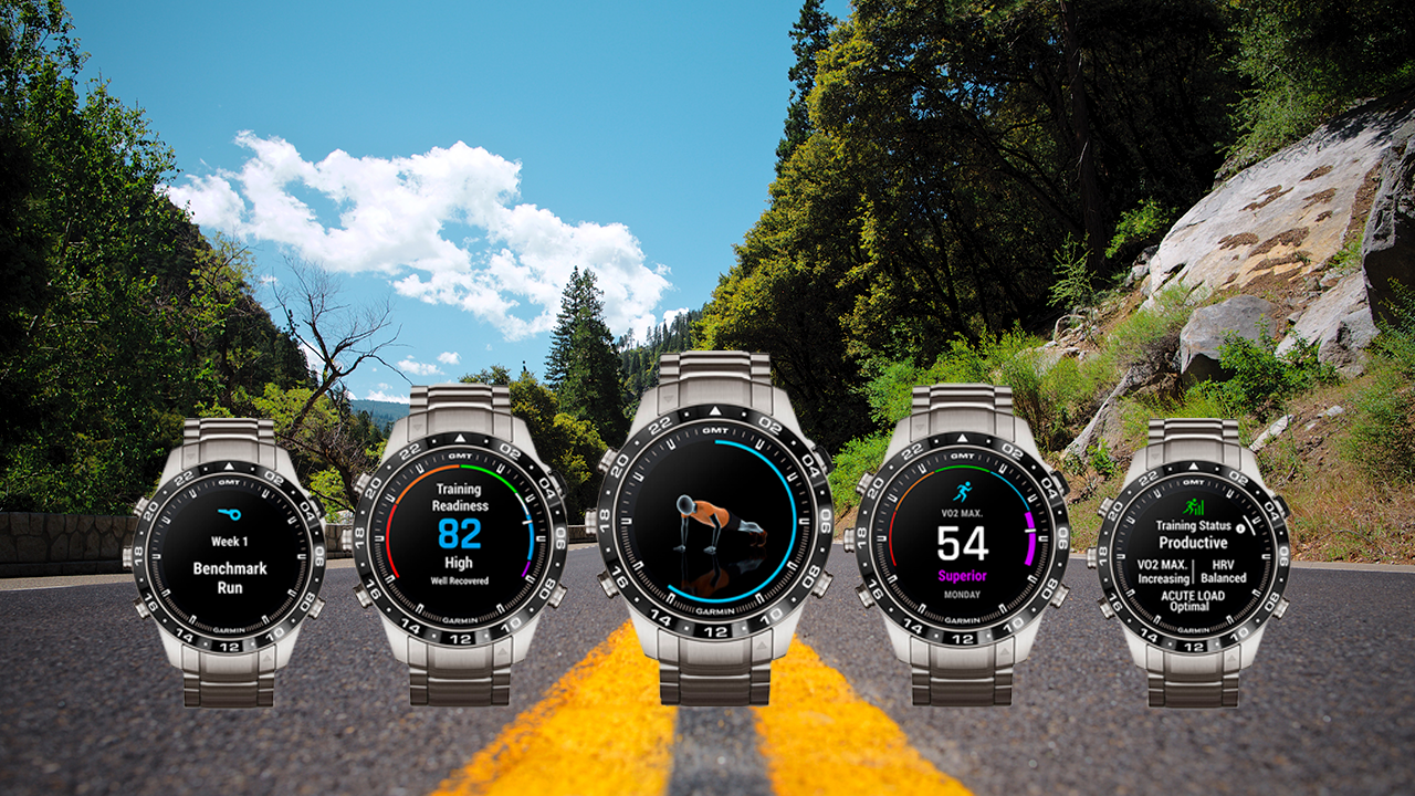Спортивные часы Garmin MARQ Aviator (Gen 2), титановый блочный браслет, чёрный силиконовый ремешок — Для жизни, для спорта, для всего