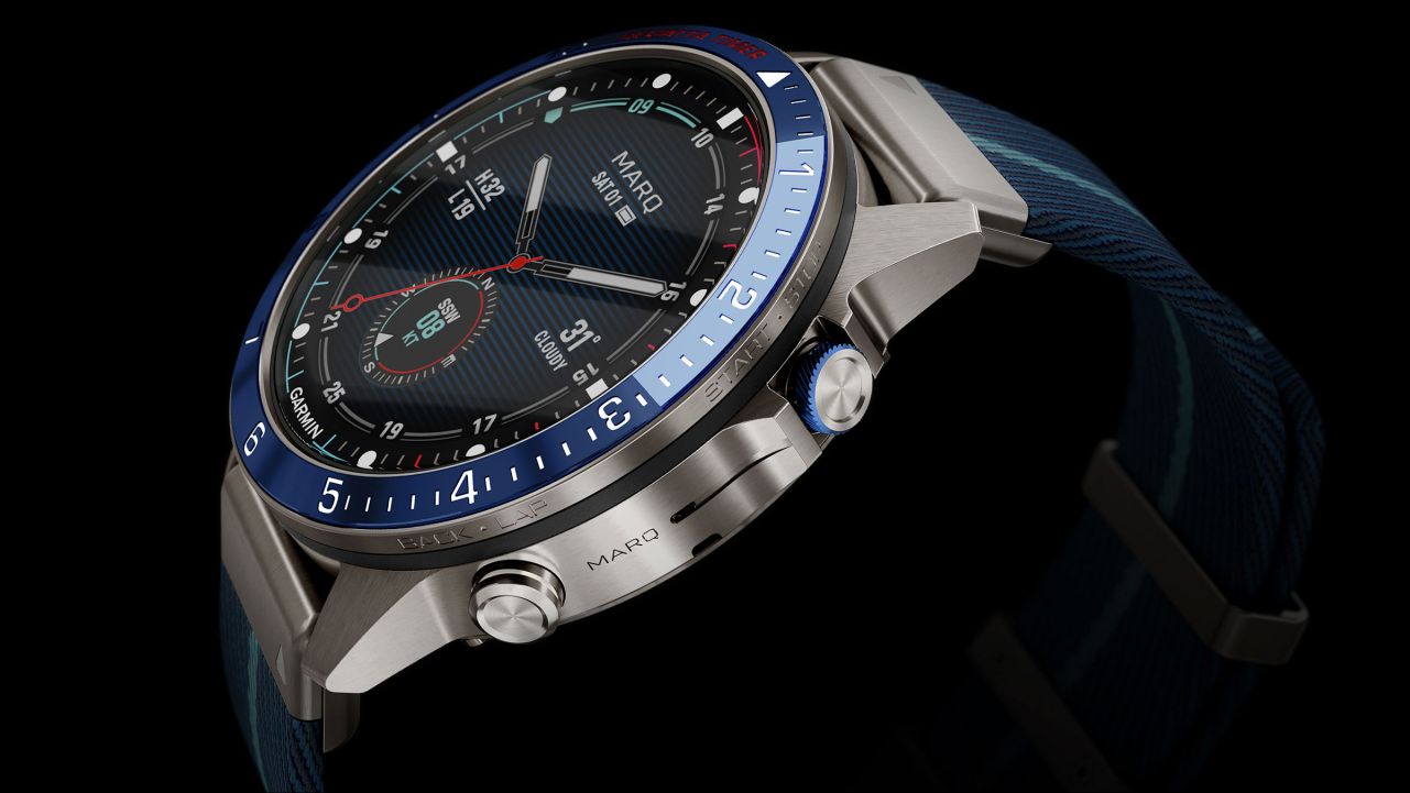 Спортивные часы Garmin MARQ Captain (Gen 2), тёмно-синий нейлоновый ремешок, тёмно-синий силиконовый ремешок — Для жизни, для спорта, для всего