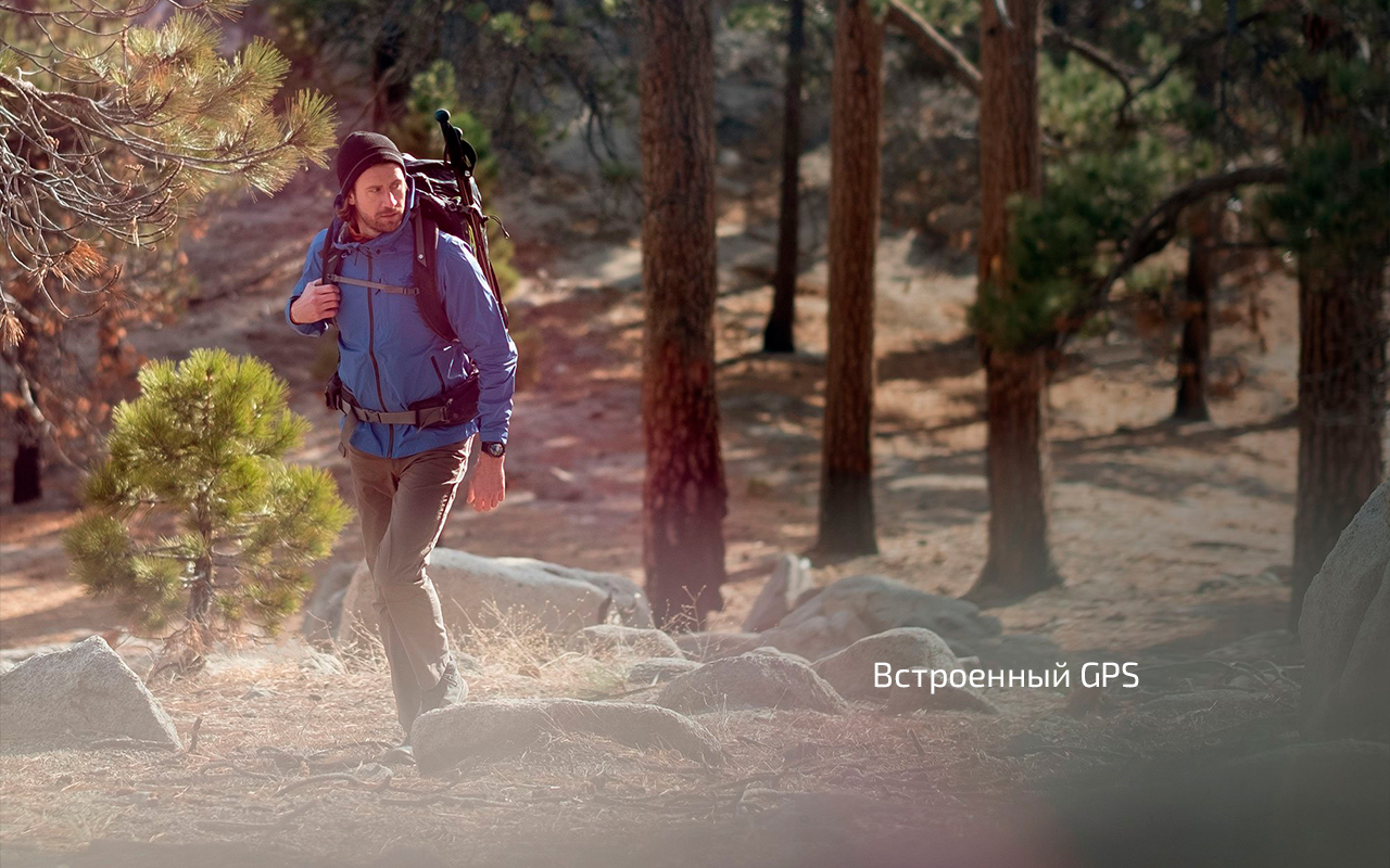 Спортивные часы Garmin epix (Gen 2) Sapphire Edition, 47 мм, чёрный силиконовый ремешок — Встроенный GPS