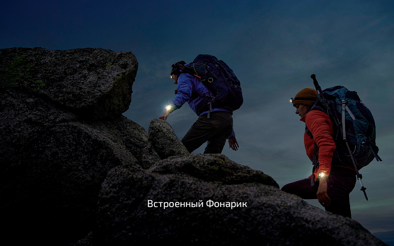 Спортивные часы Garmin epix Pro (Gen 2) Sapphire Edition, 51 мм, чёрный силиконовый ремешок — Встроенный фонарик