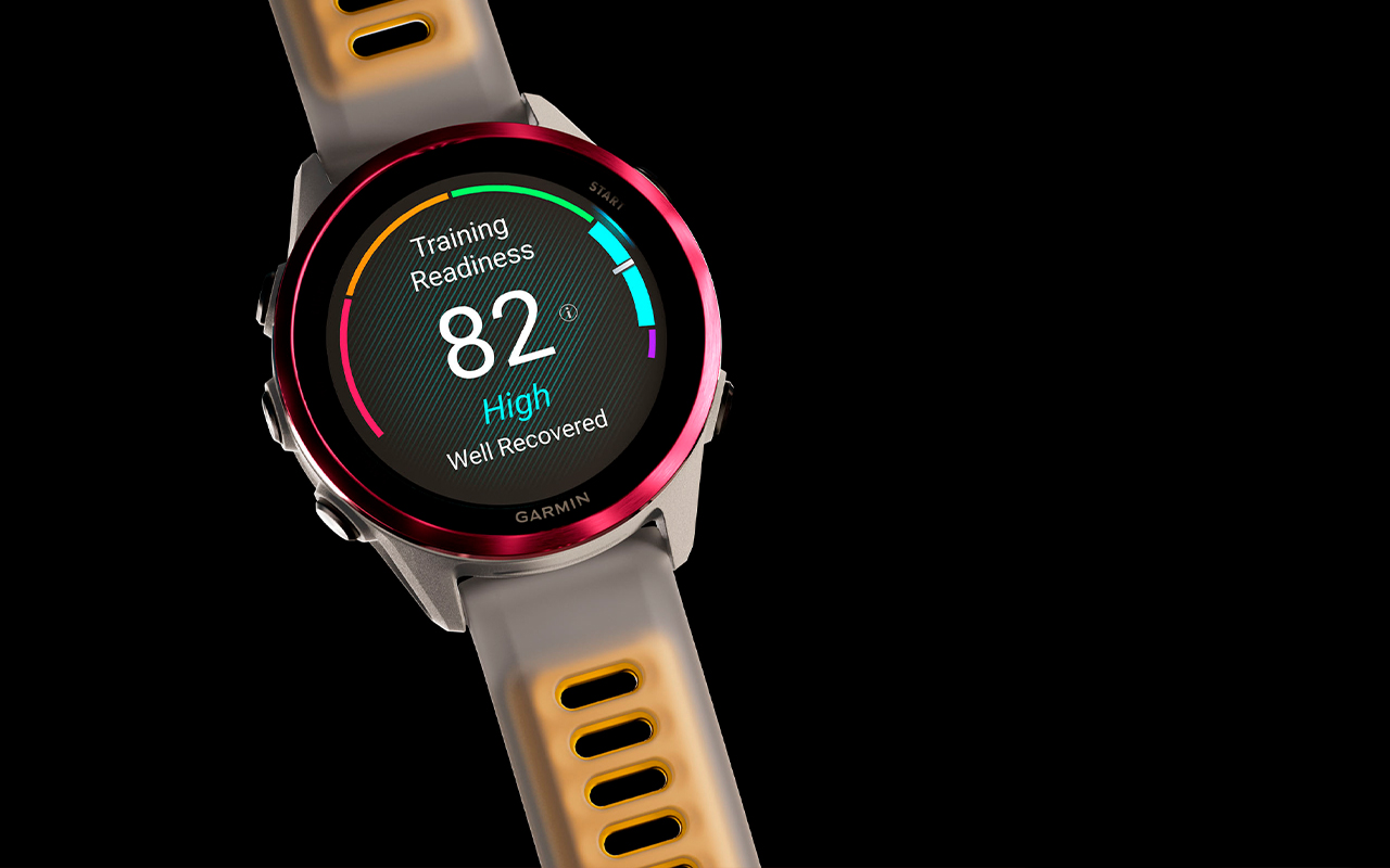 Спортивные часы Garmin Forerunner 570, 47 мм, силиконовый ремешок цвета «полупрозрачный серый»/бирюзовый — Функция Body Battery