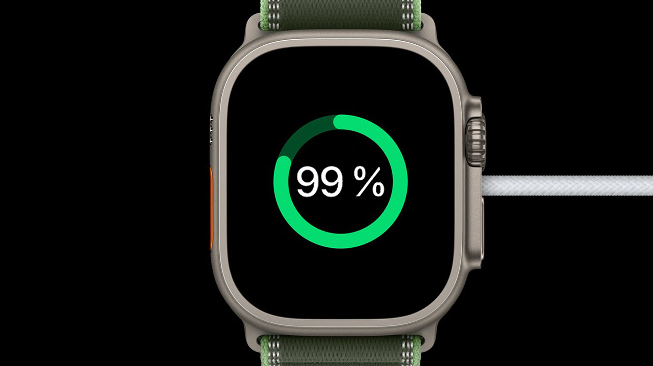 Часы Apple Watch Ultra 3, 49 мм, титан светлого цвета, ремешок Ocean цвета «якорный синий» (2025) — Выдержат больше, чем просто «целый день»