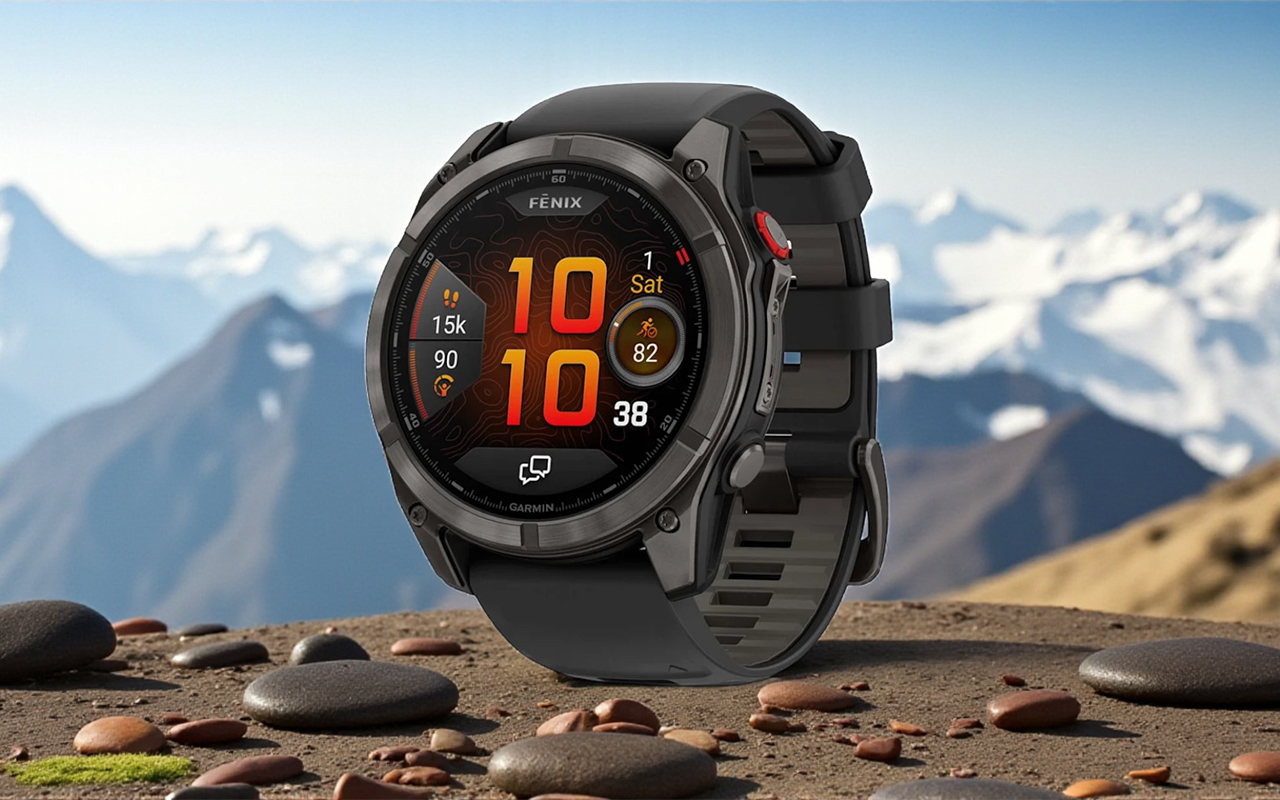 Спортивные часы Garmin fenix 8 Pro, 51 мм, AMOLED, титан с DLC, сапфир, силиконовый ремешок цвета «чёрный/серый» — Яркий и сочный AMOLED-дисплей