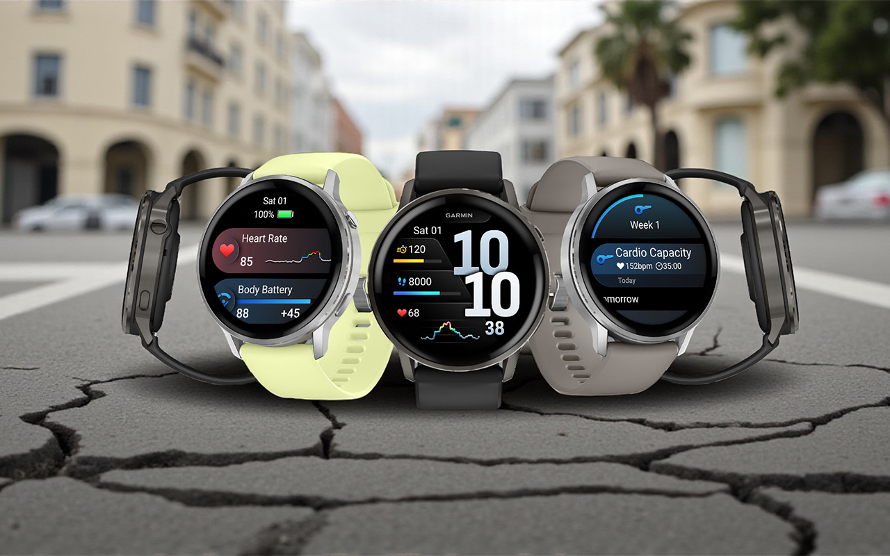 Спортивные часы Garmin Venu 4, 41 мм, силиконовый ремешок цвета кости — Персонализированные тренировки (Garmin Coach)