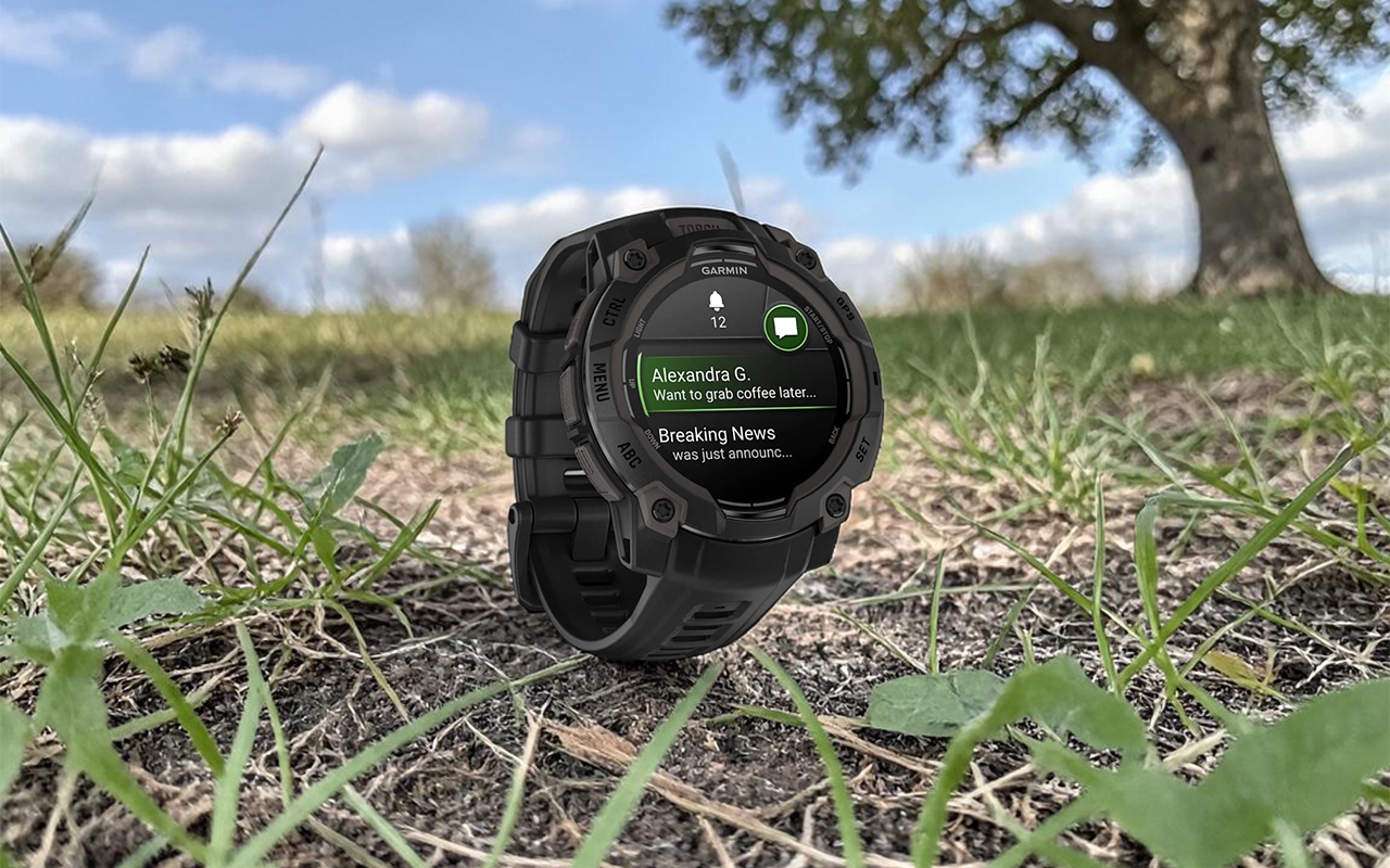 Спортивные часы Garmin Instinct 3, 45 мм, AMOLED, силиконовый ремешок цвета «синий/чёрный» — Функция обнаружения инцидентов и высокая автономность