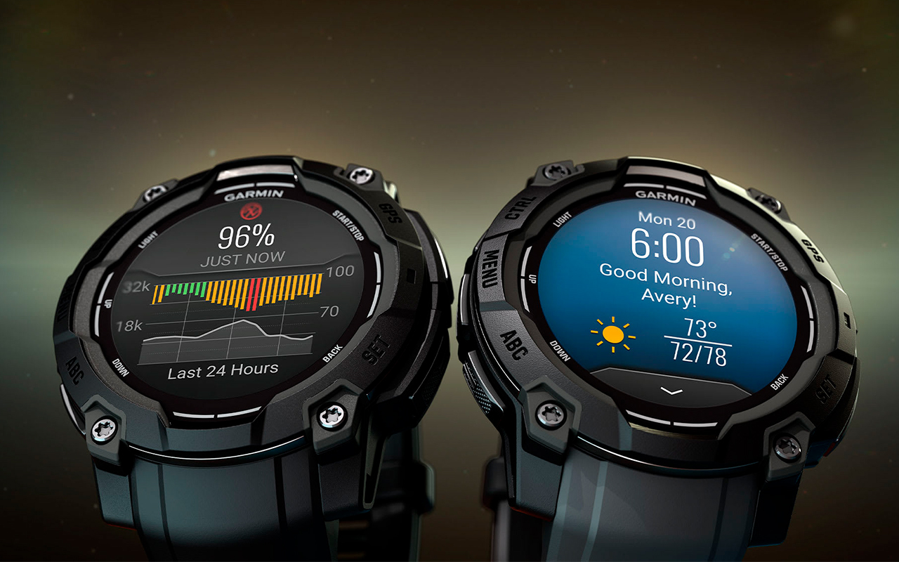 Спортивные часы Garmin Instinct 3, 50 мм, AMOLED, силиконовый ремешок цвета «зелёный папоротник» — Неубиваемый корпус